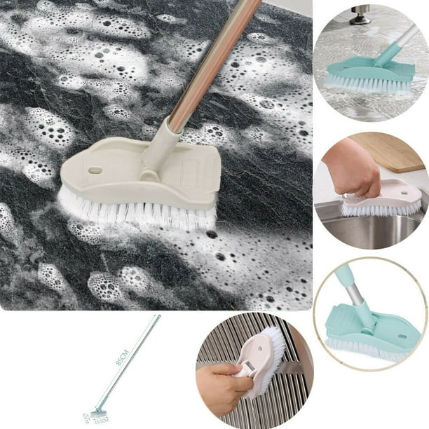 Rotating Cleaning Brush Bathroom Kitchen Floor Crevice Brushes Long