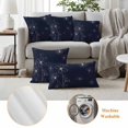 thumbnail image 6 of Navy Blue Outdoor Waterproof Pillow Covers, Spring Flora Decorative Rectangle Throw Pillowcase Sofa Cushion Sham for Patio/Couch/Chair, 20"x12" 2 Pack, 6 of 8