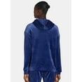 thumbnail image 3 of Time and Tru's Women’s Ribbed Velour Hoodie Sweatshirt, Sizes S-XXXL, 3 of 4