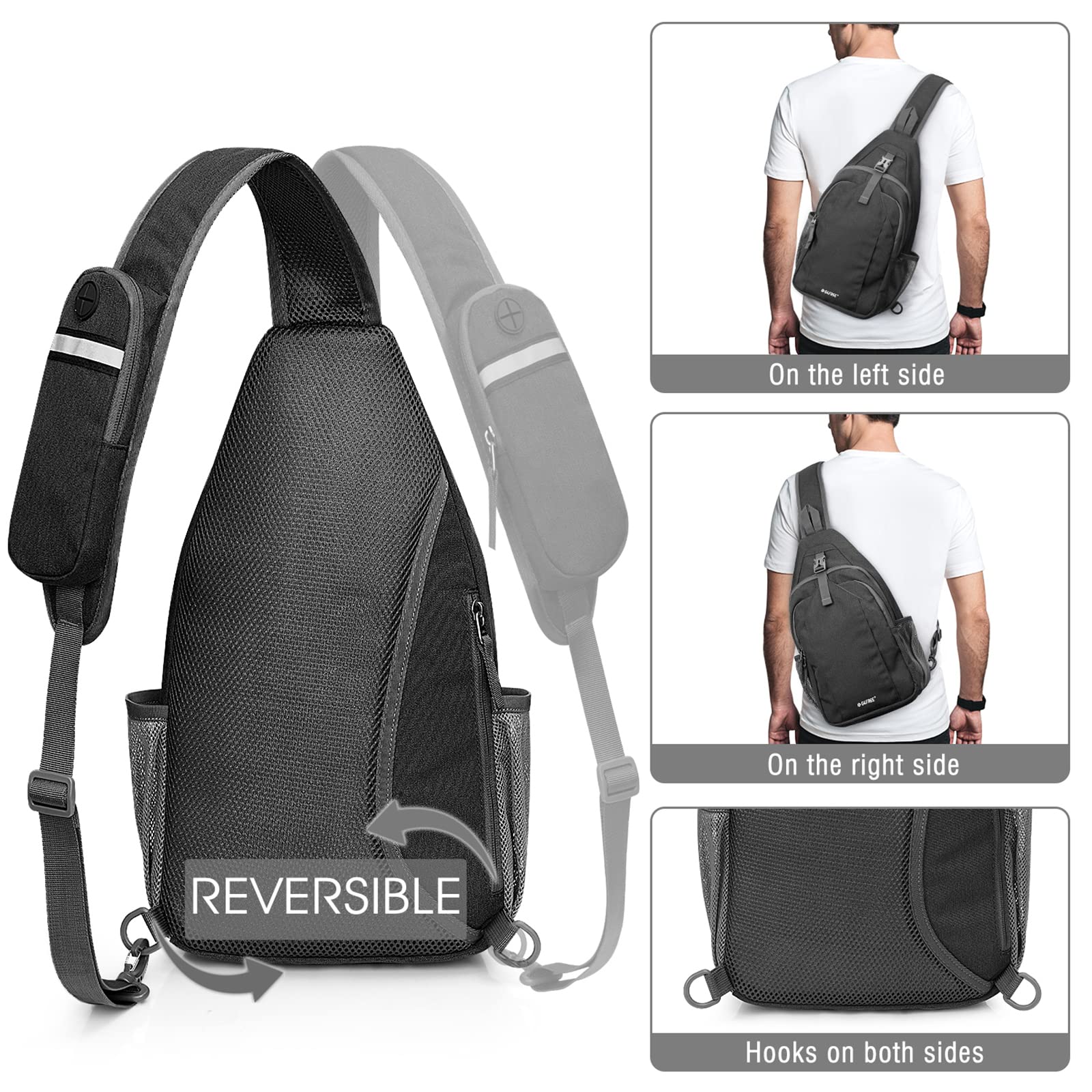 G4Free RFID Blocking Sling Backpack, 10L Capacity photo 7