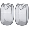 thumbnail image 2 of Cesta de lavandería plegable negra (paquete de 2), cesta de almacenamiento de ropa sucia, cesta de almacenamiento redonda, compatible con el organizador del hogar, habitación de los niños, 2 of 6