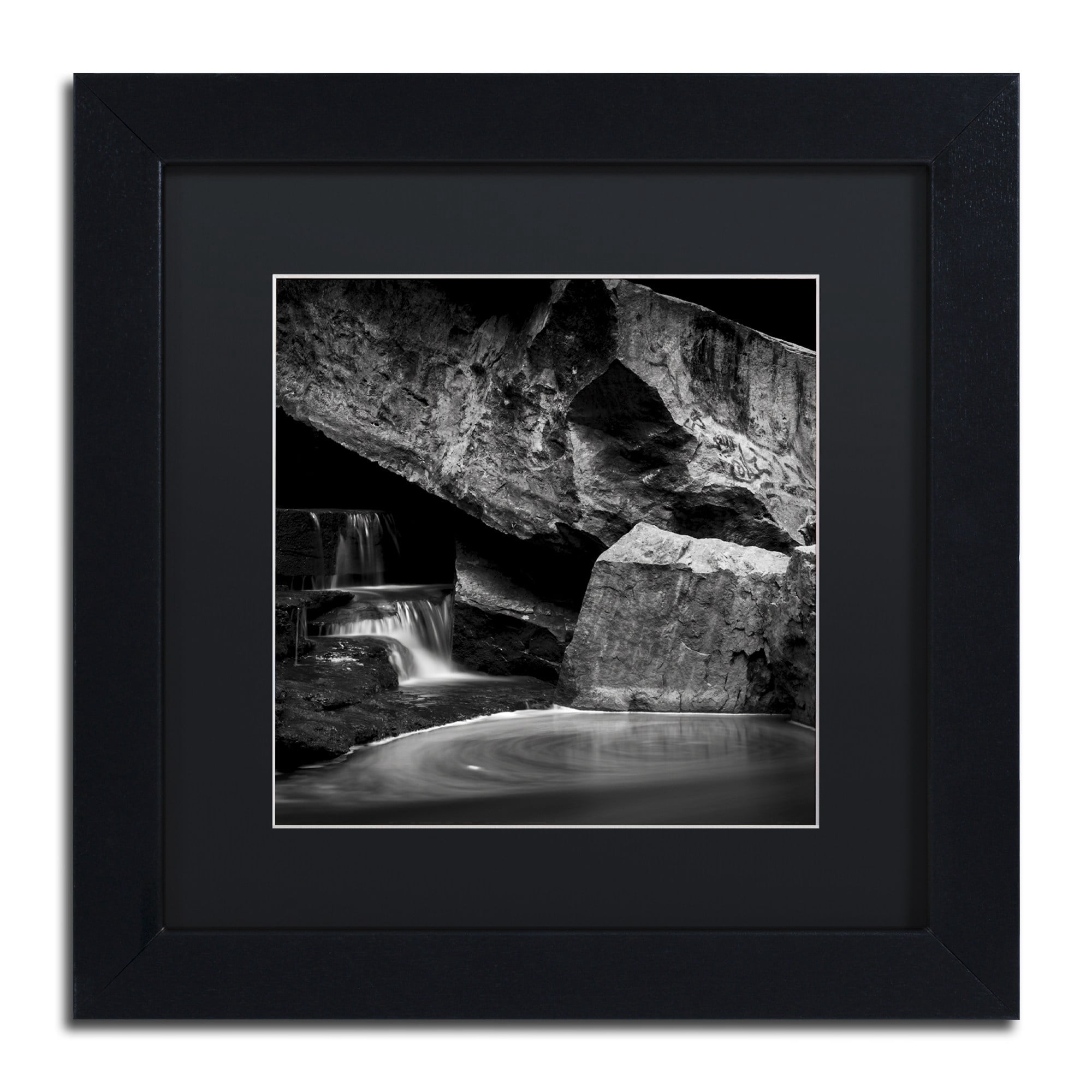 Trademark Fine Art "Whirlpool" Canvas Art by Dave MacVicar, Black Matte, Black Frame