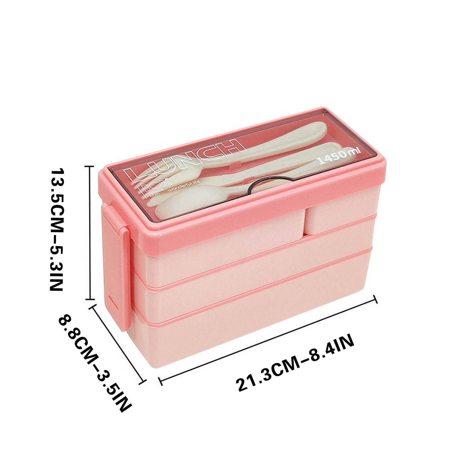 Bento Box,Lunch Boxes for Women,BPA-Free,Dishwasher Safe Leak-Proof Lunch Container,Three-layer Compartment Lunch Box