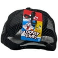 thumbnail image 4 of Looney Tunes Men's Officially Licensed Circle Patch Black and Grey Trucker Hat Cap (Wile E. Coyote), 4 of 5