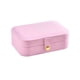 thumbnail image 2 of Fiudx Liquidación de ahorros de verano Exquisito estuche organizador de joyería portátil ligero y lujoso, caja pequeña de cuero de viaje con capa de exhibición, Mini almacenamiento para mujer, 2 of 3