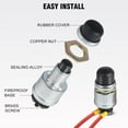thumbnail image 4 of High Current 50A Waterproof Firing Starter Switches Automotive Engine Start Push Button Upgrades for 12V/24V Systems, 4 of 8