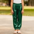 thumbnail image 2 of Hessimy Girls Sweatpants Kids Baggy Cargo Pants Athletic Drawstring Jogger Pants with Pockets(Green,11-12 Years), 2 of 6