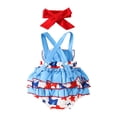 thumbnail image 6 of Ymyiu Baby Girl Summer Outfit Romper for Baby Girl One-Piece Shorts Jumpsuit Summer Outfit & Dress for Infants 3 6 Months (Red,3-6 Months), 6 of 6