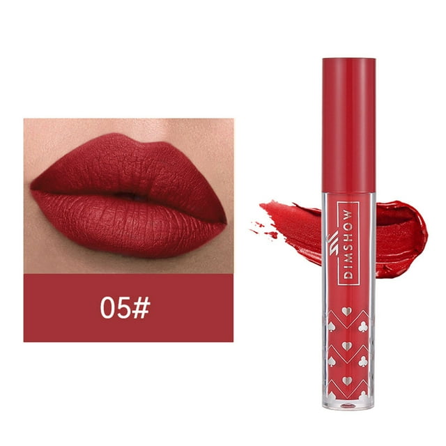 Fiudx Brillo de Labios, Acabado Mate Suave, Brillo de Labios Aterciopelado No Pegajoso, Color Duradero, Maquillaje Diario, Todo Tipo de Piel, Artículo Individual Incluido.