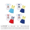 thumbnail image 7 of FYMNSI Baby Boy First Birthday Cake Smash Outfit My 1st Birthday Party Gentleman Bow Tie Short Sleeve Romper Y-Back Suspenders Shorts Pants Set, 7 of 7