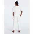 thumbnail image 3 of Joyspun Women's French Terry Lounge Sleep Short Sleeve Top and Capri Pants Set, 2 Piece, Sizes XS-3X, 3 of 5
