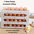 thumbnail image 4 of 4 Tiers Egg Holder for Fridge, Auto Rolling Egg Rack Holder, Large Capacity Egg Organizer, Holds 30 Eggs, Space-Saving Egg Holder Rack for Refrigerator Kichen Cabinet (Gray), 4 of 5