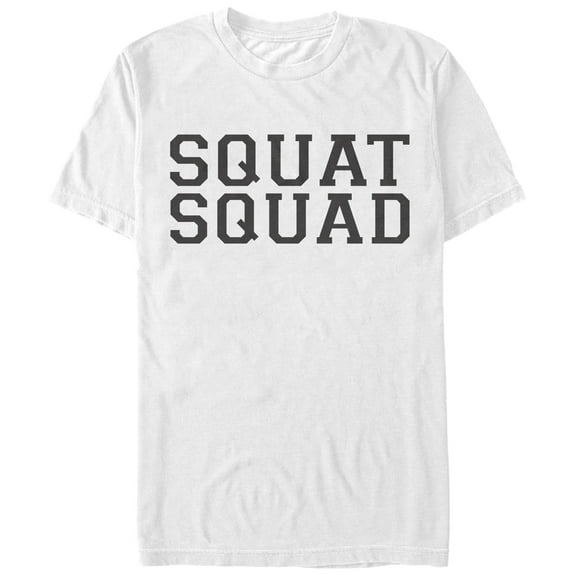 Women's CHIN UP Squat Squad Boyfriend Graphic Tee White Large