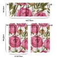 thumbnail image 4 of Vintage Farmhouse Curtains 36 Inch - 3 Panel Bohemian Wildflower Set with Rustic Floral Print, Rod Pocket Kitchen Window Drapes for Spring Summer Season, 4 of 4