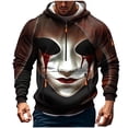 thumbnail image 3 of Sudadera con capucha para hombre, informal, a la moda, con estampado de rayas, cremallera, manga larga, sudadera con bolsillo, sudadera de poliéster para hombre, 3 of 5