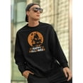 thumbnail image 2 of Happy Halloween. Spooky House Sweatshirt Men -Image by Shutterstock, Male Small, 2 of 4