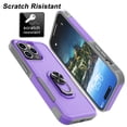 thumbnail image 6 of iPhone 15 Pro Case, 2 in 1 Phone Case for iPhone 15 Pro 6.1", Takfox Rubber & Rugged Shockproof Protection Heavy Duty with Ring Stand Kickstand Cover,Purple, 6 of 12