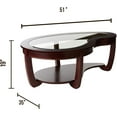 thumbnail image 3 of Crystal Falls Transitional Coffee Table, Dark Cherry, 3 of 9