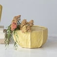 thumbnail image 5 of Creative Co-Op Stoneware Planter with Organically Shaped Detail, Yellow, 5 of 9