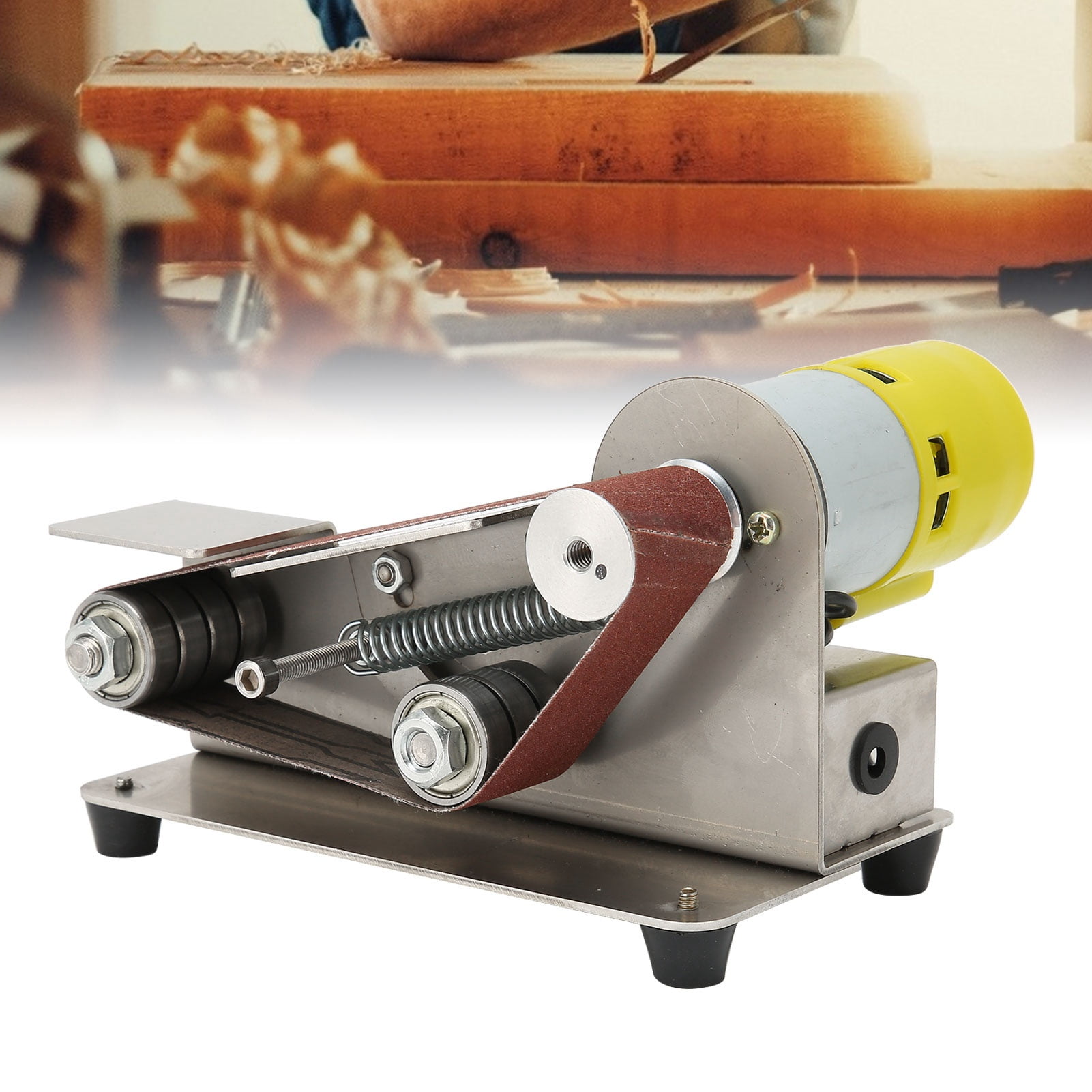 Filfeel Electric Belt Sander,Mini Sanding Belt Machine,Mini Belt