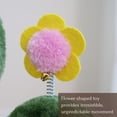 thumbnail image 6 of PetPals Natural Sisal Cactus Cat Scratcher Potted Cactus Sisal Scratcher with Grooming Brush, Flower Toy, 18" High, 6 of 8