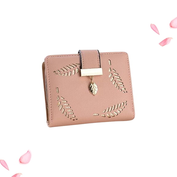 FONWILYO Mini Wallet Woman Cute Small Pu Leather for Work and School 11.8x3.1x1.2in 1PC