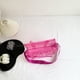 thumbnail image 2 of Bolso Mano Pequeño Un Hombro Color PVC Transparente Moderno Y Versátil 52215 (rojo Rosa) Rosa Rojo, 2 of 9