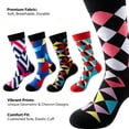 thumbnail image 2 of TELOLY 5Pairs Boot Socks for Women,Mid-Calf Style Womens Crew Socks,Four Seasons Long Socks,Combination2, 2 of 6