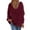 RD2, variant on UJNDER Deep V Neck Waffle Long Sleeve Knit Sweater Loose Fit for Women Casual Pullover Top Beige L