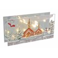 thumbnail image 1 of Rect. Led Painted Glass Stand (Church) - Set of 2, 1 of 1
