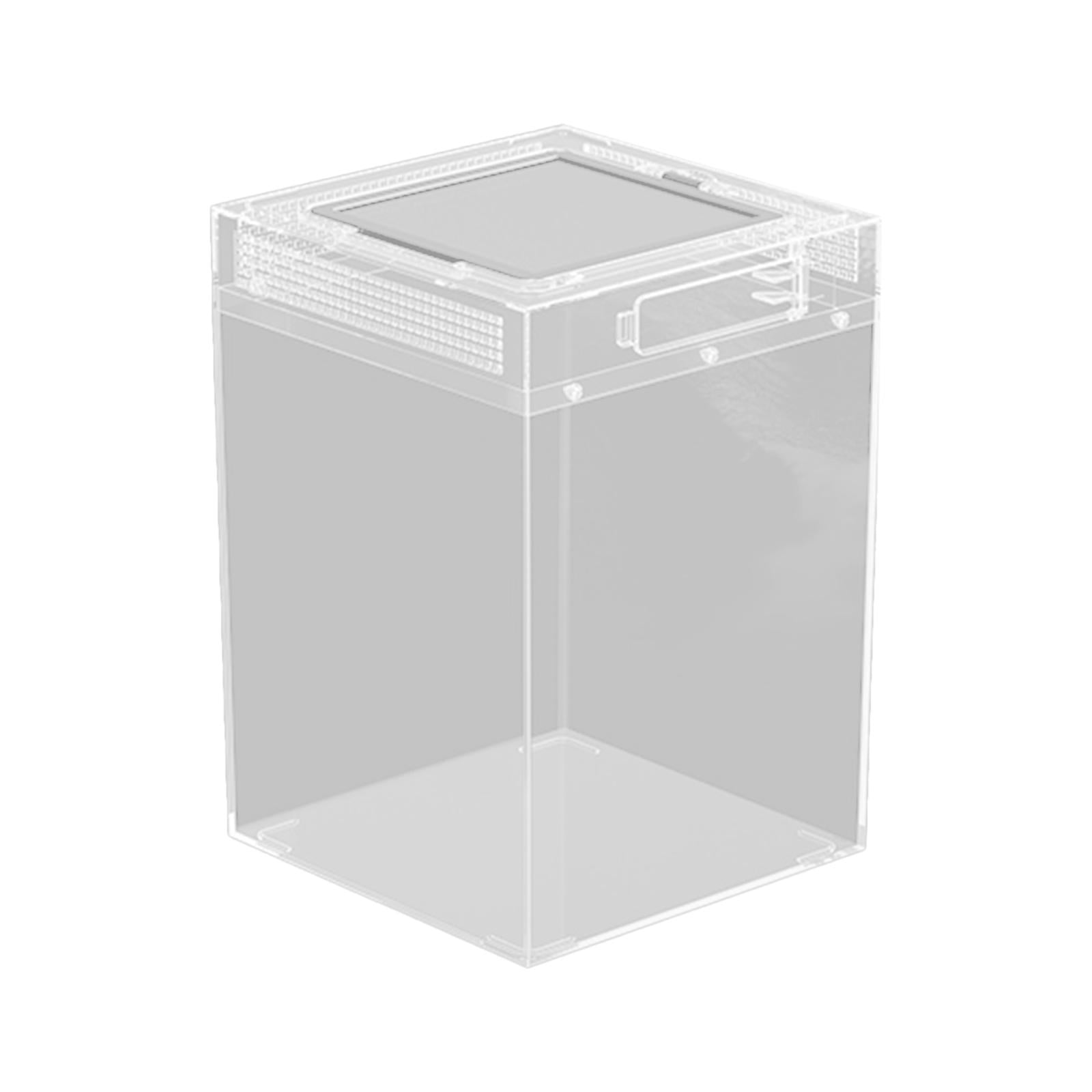 CarpNettore Reptile Terrarium Habitat Cage Portable Clear Reptile Breeding Box Container for L