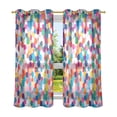 thumbnail image 6 of Yayeee Window Curtains Light Filtering 63"x42" Grommet Panel Pair Home Living Room Decor, Blue Colorful Circles, 6 of 7