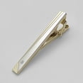 thumbnail image 4 of Clip de corbata estándar para hombre con láser plateado simple, clip de corbata de metal para boda, para novios, negocios, 4 of 4