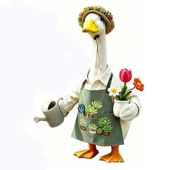 Sruoe Porch Goose Clothes, 23 Inch Porch Goose Outfits, Goose Clothes Dress, Duck Sculpture Clothes for Lawn Statue Cement Statue Yard Patio Party Decoration
