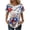 Multicolor#04, variant on Womens Independence Day T-Shirts Casual 4th of July Patriotic Short Sleeve Tops American Flag Printing Crewneck Tunic Tees Shirts Multicolor#04 L