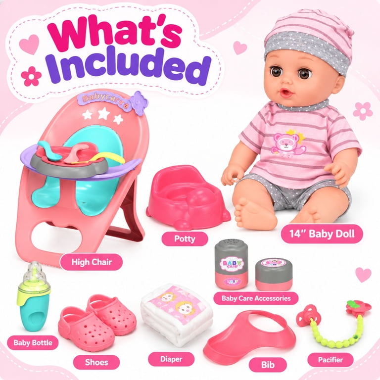 Mundo Toys 14-Inch Interactive Baby Doll with Playset photo 3