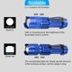 thumbnail image 5 of Linterna LED escalable Uxcell, linterna LED de aluminio de 3 modos, antorcha de luz blanca a batería, azul, 5 of 6