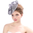 thumbnail image 1 of Fashion Wedding Women Fascinator Penny Mesh Hat Ribbons And Feathers Party Hat, 1 of 5