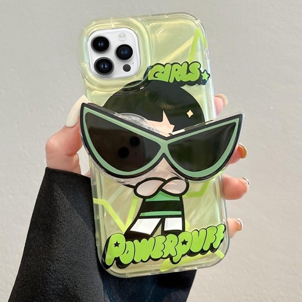 Iphone 13 Pro Cute Kawaii Cartoon Case Cool Sunglasses Shape Stand