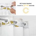 thumbnail image 5 of Sunflower Gnome No Hook Shower Curtain with Snap in Liner Summer Yellow Plaid Truck Wood Grain Waterproof Bathroom Shower Curtain with See Through Top Window for Bathtub 72" x 78", 5 of 9