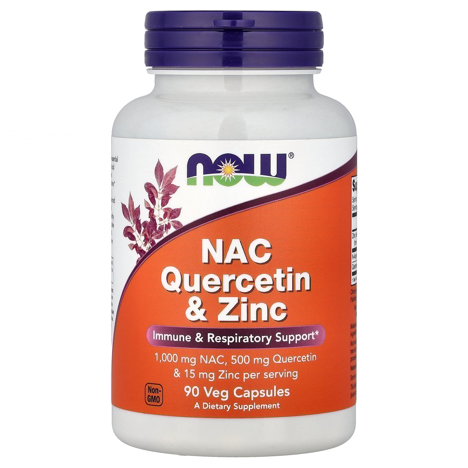 NOW Foods NAC Quercetin & Zinc, 90 Veg Capsules