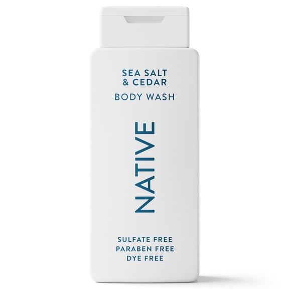 Native Body Wash, Sea Salt & Cedar, Sulfate Free, for Women & Men, 18 fl oz