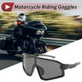 thumbnail image 2 of 1 juego de gafas de montar para motocicleta Tri-Acetato de Celulosa UV400 gafas de sol para deportes al aire libre para motocross, bicicleta de tierra, ATV, lente negra, marco negro y gris, 2 of 6
