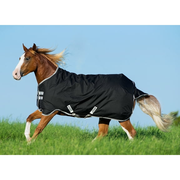 Amigo Stock Horse Turnout, 200 gram, Black/Silver, 76"