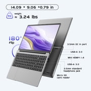15.6 Laptop,12GB RAM 256GB SSD,Windows 11 Pro NoteBook PC,MS Office 365,Intel Celeron N4000(up to 2.6GHz) Bussiness Computer