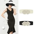 thumbnail image 4 of INSPIRE CHIC Women's Solid Color Heart Shape Design Imitation Decor Waist Belt, 4 of 4