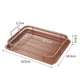 thumbnail image 3 of Bandeja De Hornear Bandeja para hornear en microondas Cestas para barbacoa Herramientas Accesorios para freidoras de aire (rectángulo de bronce) Tmvgtek Libre de BPA, 3 of 6