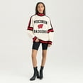 thumbnail image 3 of Women's Gameday Couture White Wisconsin Badgers Oversized Vivid Turtleneck Sweatshirt, 3 of 5