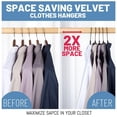 thumbnail image 4 of Colgador de fieltro antideslizante Velvet Hangers HOUSE DAY, color negro, paquete de 60, 4 of 8