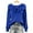 Blue, variant on Womens Blouses V Neck Sweet Gold Velvet Bow Long Sleeve Valentine's Day Tops Black,S